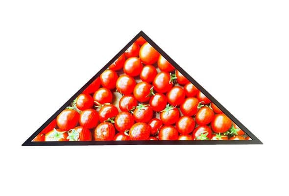 non standard custom triangular digital photo frame advertising display