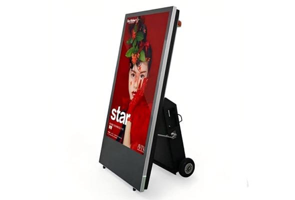 portable outdoor battery powered advertising display